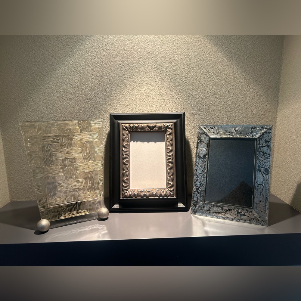 Decorative Black and Bronze Picture Frame - Unbranded